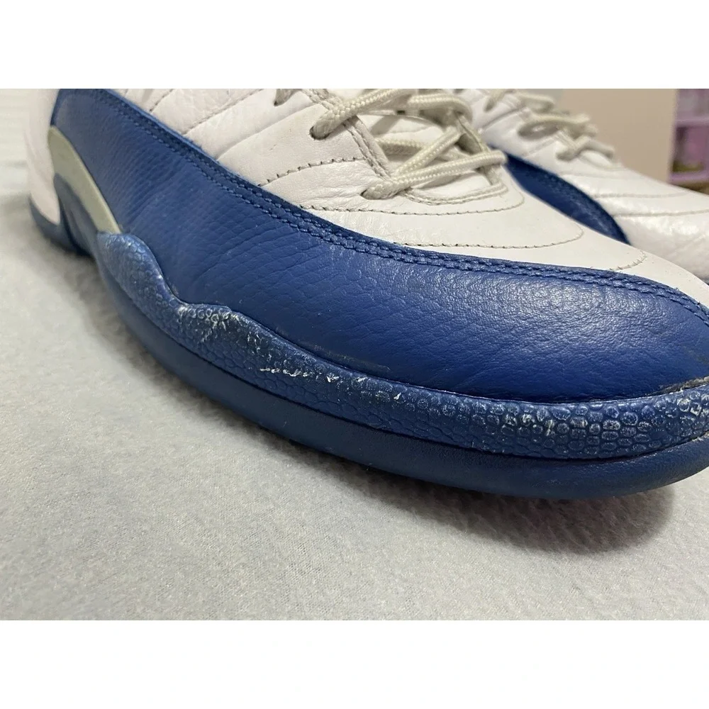 Air Jordan‎ 12 Retro French Blue White Leather Sneakers 130690-113 Mens 11